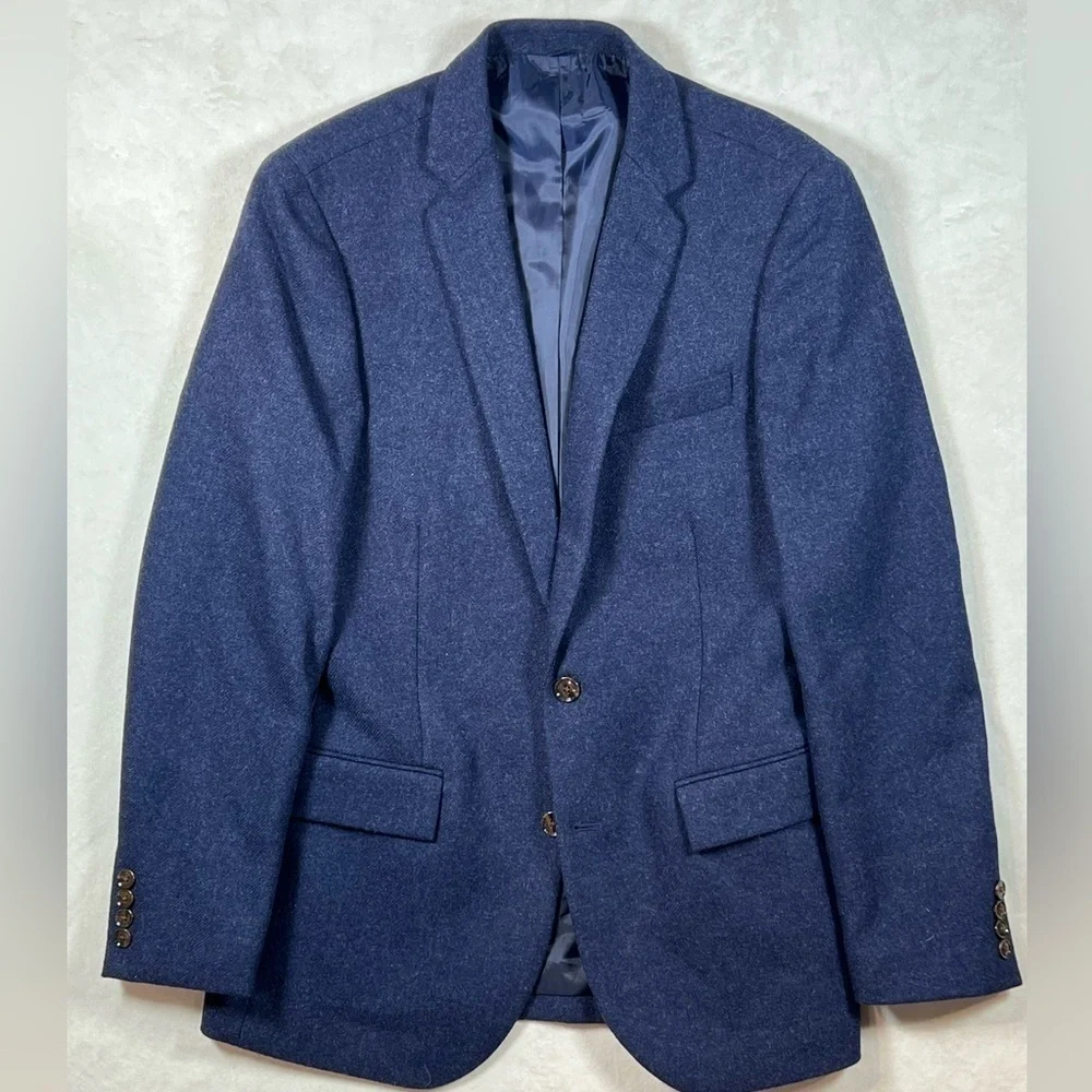 NWT J. Crew 38R Thompson Blazer Wool Blend Navy 2 Button Vented Sport Coat Lux